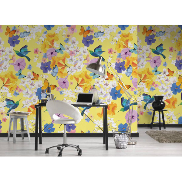 Rosalind Wheeler Lavina Floral Wallpaper Wayfair
